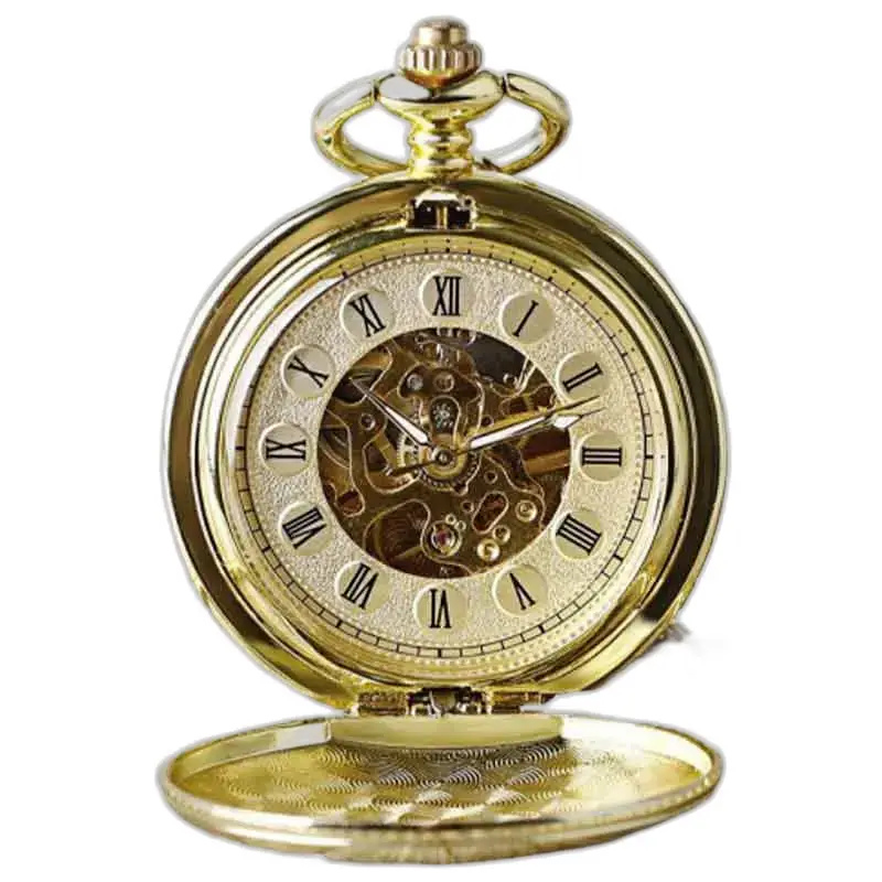 Luxuriöse automatische Taschenuhr mit goldener Perle