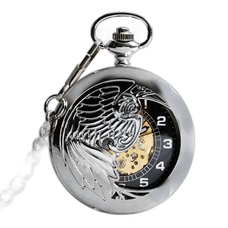 Schicke automatische Taschenuhr in Silber