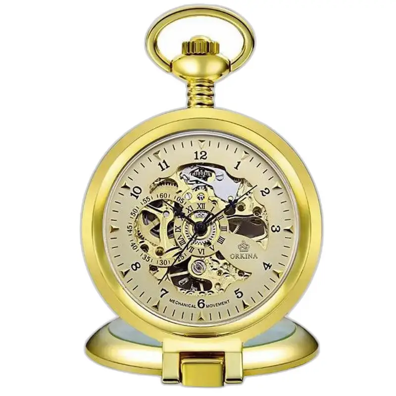 Vintage Luxus mechanische Silber Taschenuhr