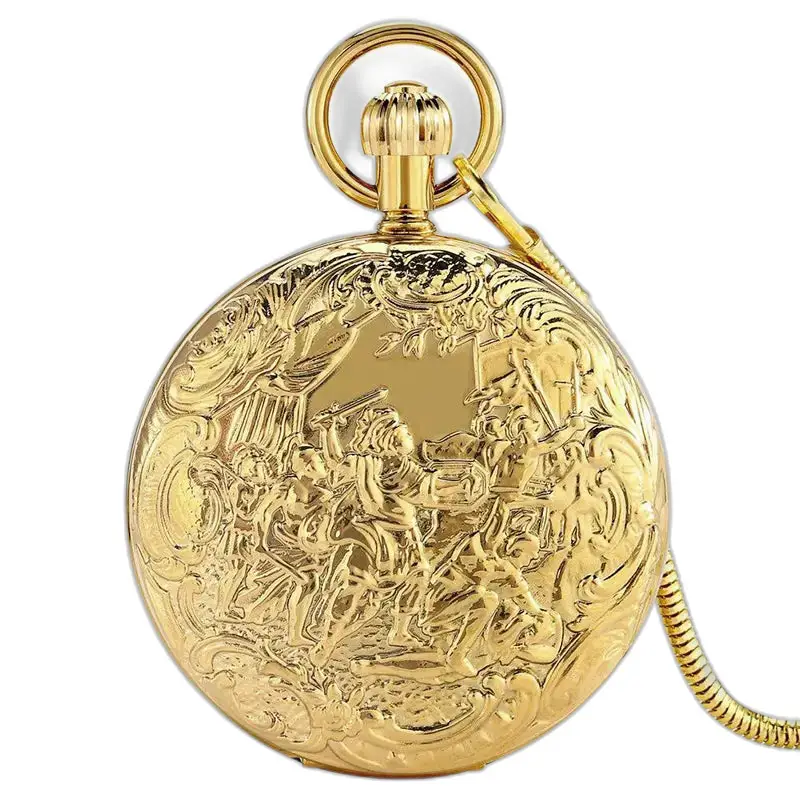 Schicke automatische Taschenuhr mit Doppelklappen