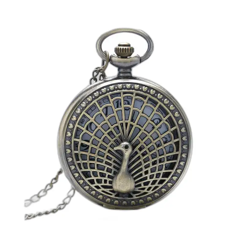 Birdy Vintage Bronze Halskette Taschenuhr