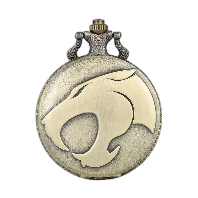 Bronzene Panther-Halsketten-Taschenuhr