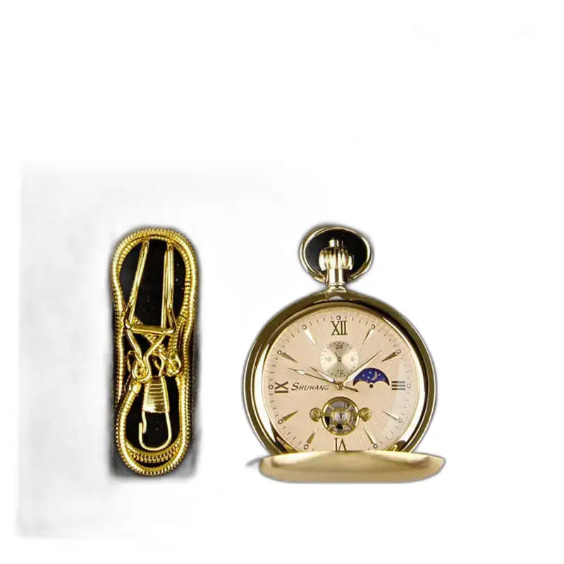 Luxuriöse Taschenuhr mit Mondkomplikation