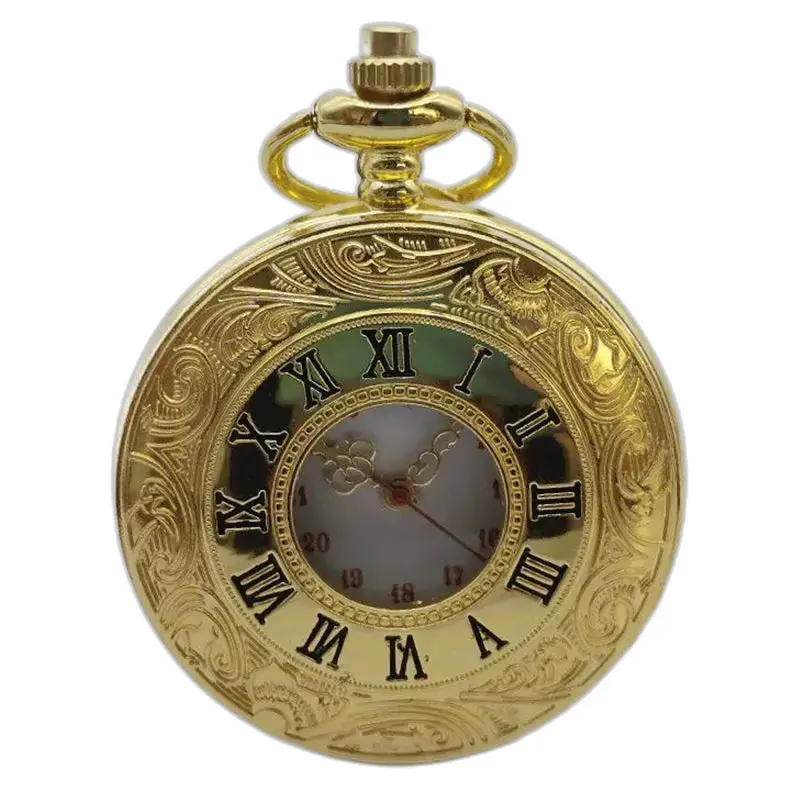 Demi Chasseur Chic Herrentaschenuhr mit elegantem Goldgehäuse