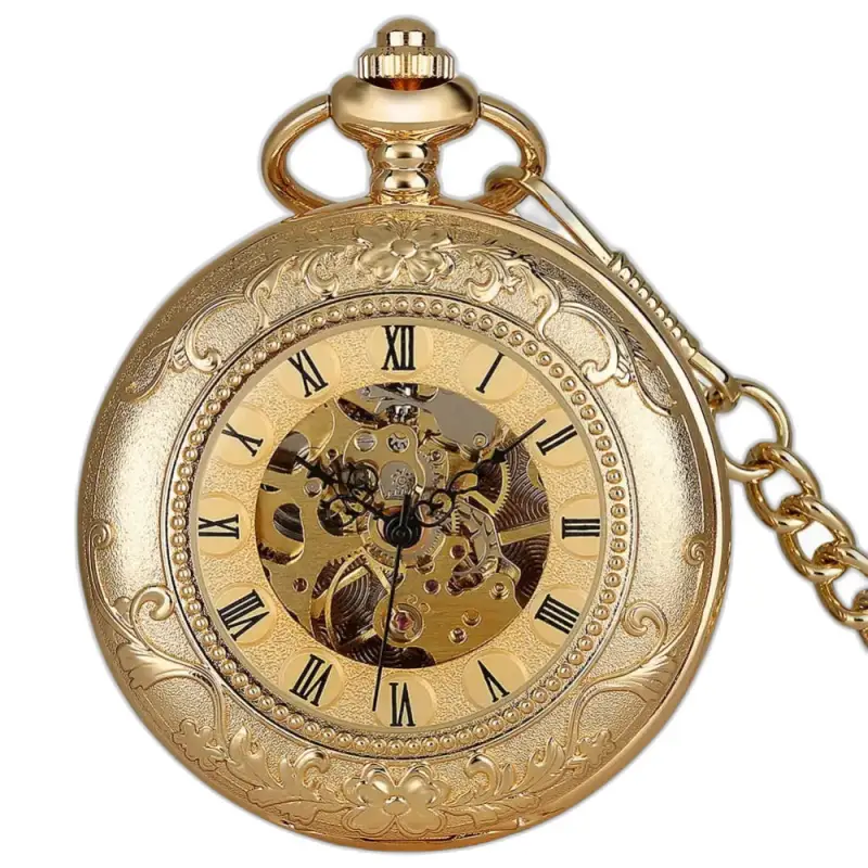 Golden Memory Luxe Taschenuhr mit edlem Goldzifferblatt