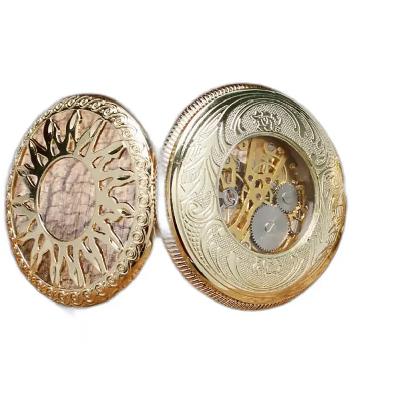 Mechanische Taschenuhr „Golden Sun“ mit kunstvollem und elegantem Design