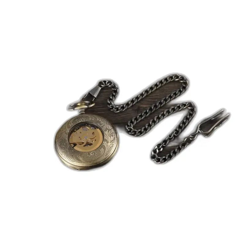 Verzierte Luxus-Taschenuhr mit Goldrelief, ideal für einen schicken Stil