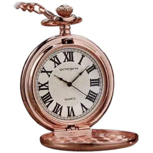 Hunter Roségold-Quarz-Taschenuhr mit elegantem Roségold-Design