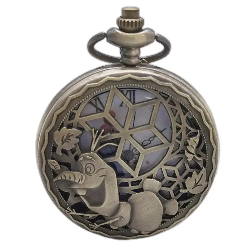 Vintage Olaf Bronze-Halskettenuhr mit einzigartigem Olaf-Design