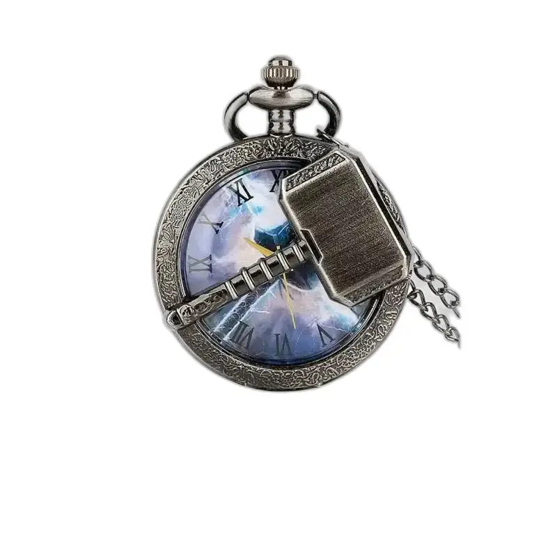 Damen-Quarz-Halskettenuhr „Thor's Hammer“ mit Thor-inspiriertem Design