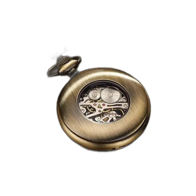 Taschenuhr Complication Modern Chic Bronze Gold mit sichtbarem Mechanismus