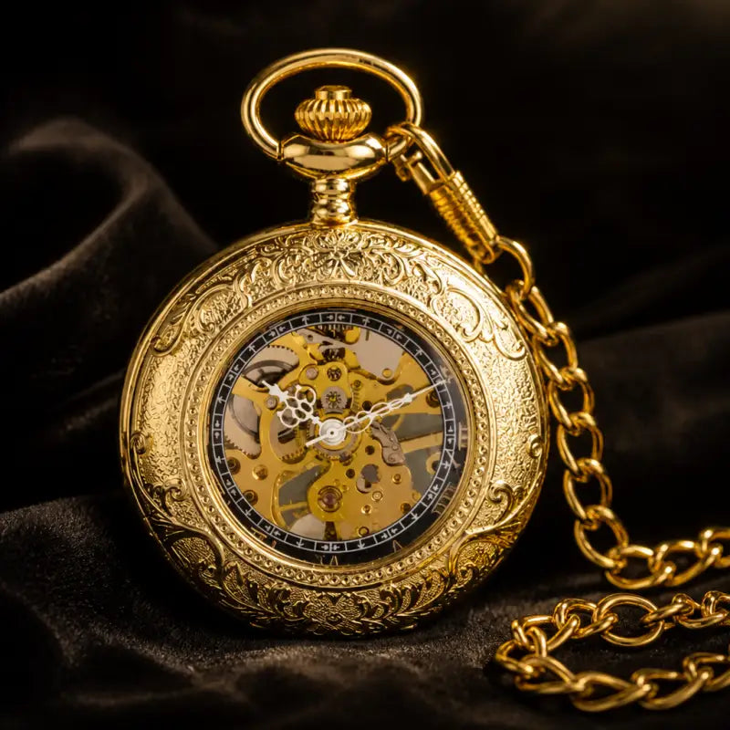 Halbjäger-Skelett-mechanische Taschenuhr