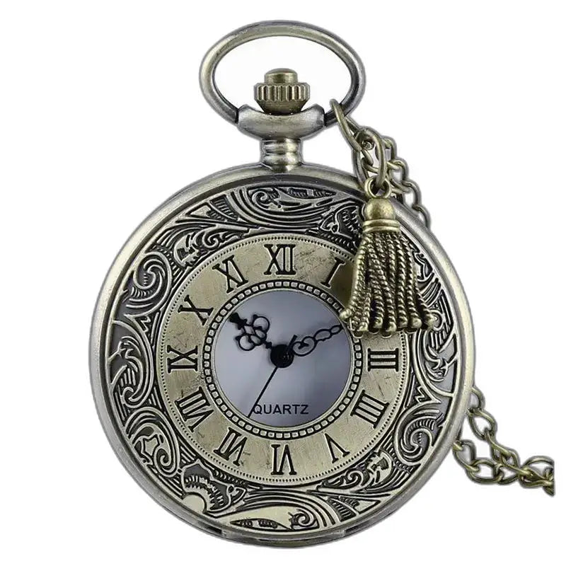 Alte silberne Herz-Anhängeruhr für Damen, elegante alte Anhängeruhr