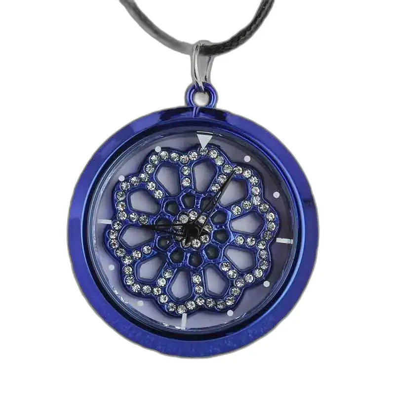 Schicke und raffinierte Azure Flower-Anhängeruhr, Anhängeruhr mit Blumenmuster