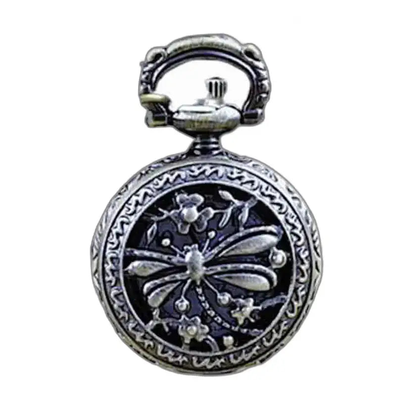 Elegante Libellen-Anhängeruhr mit Libellen-Design für Halskette