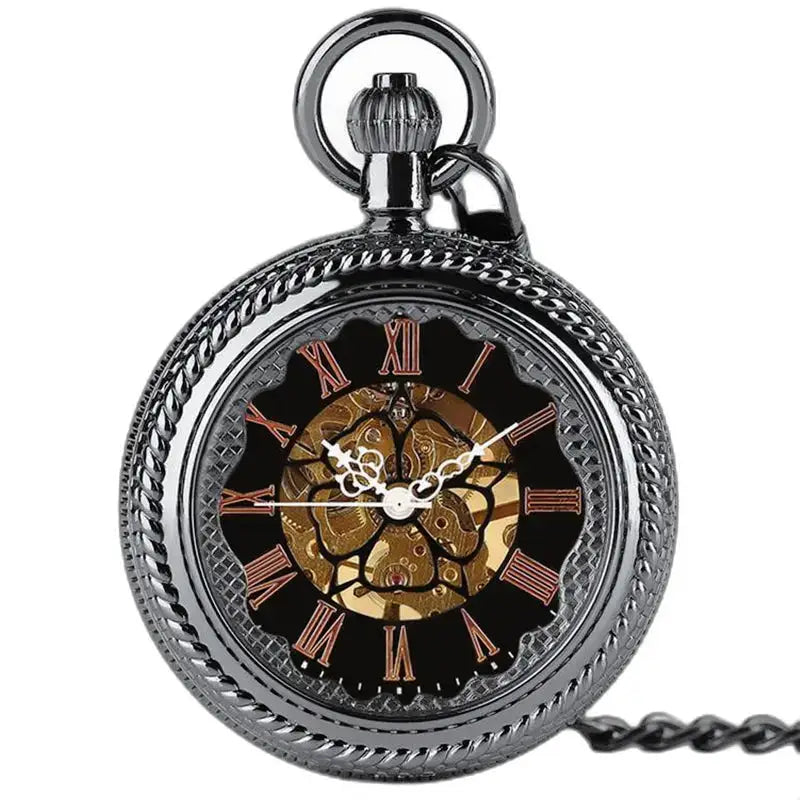 Steampunk-Taschenuhr mit schickem Analogdisplay und aufwendigem Silberdesign