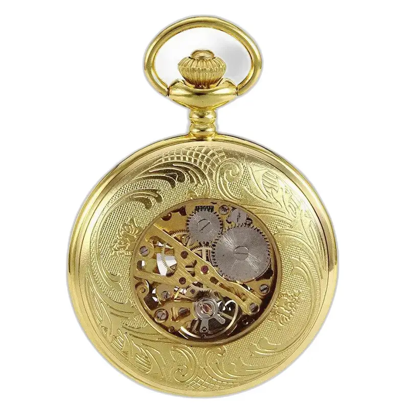 Montre à gousset femme or mécanique avec remontage manuel, style chic et élégant