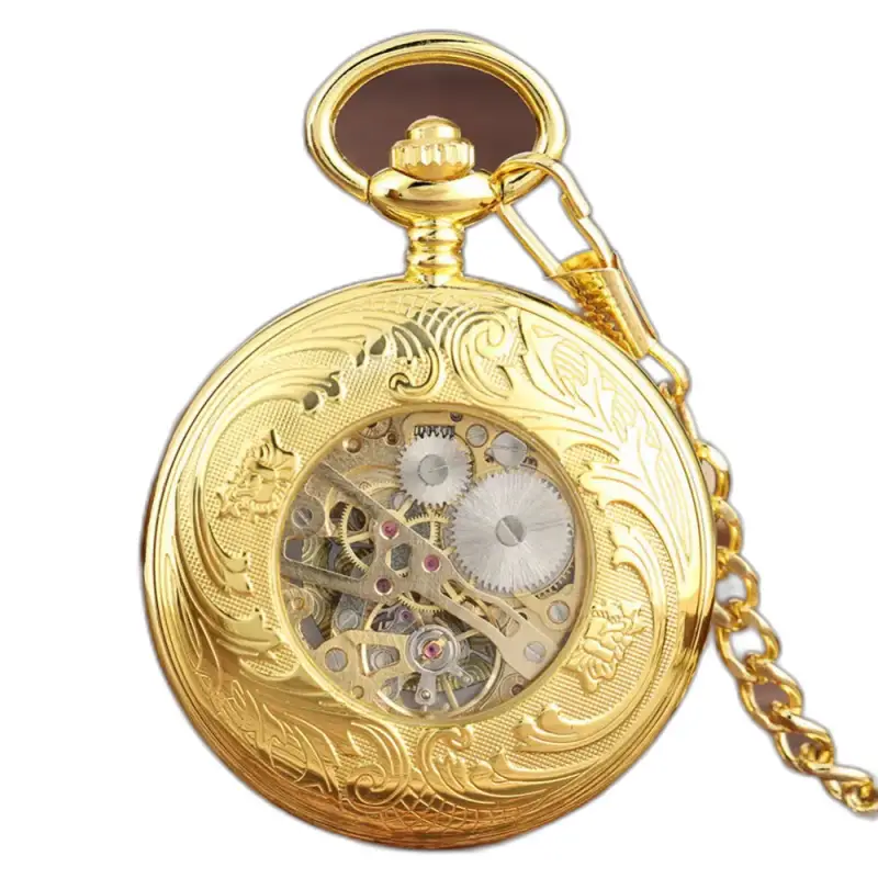 Montre à gousset Mécanique Luxe Bronze Héritage avec gears en style vintage
