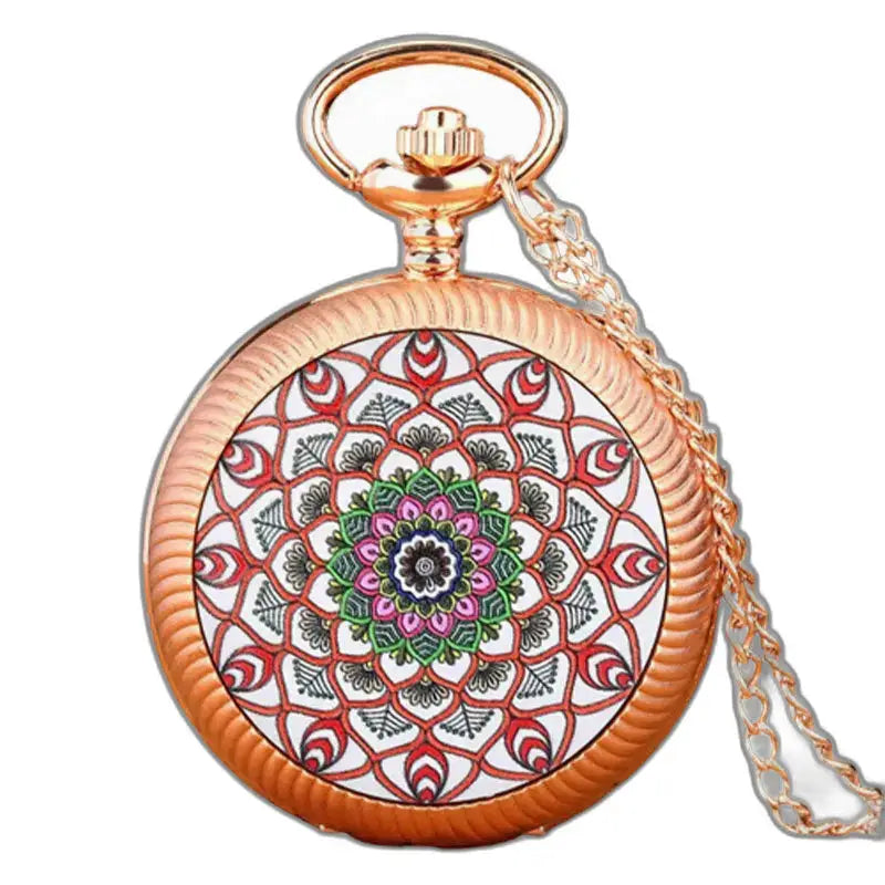 Montre-collier Vintage Fleur Grise en Or avec un design unique et confort optimal
