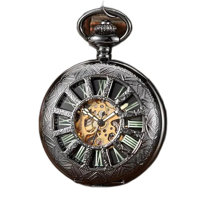 Montre de Poche Mécanique Vintage Green Lantern avec détails mécaniques raffinés